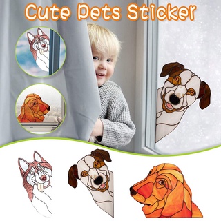 3Pcs Window Wall Stickers Funny Cute Pet Dog Stickers, Personality #2