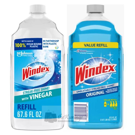 Windex Glass Cleaner Refill Original or With Vinegar (2liters) Shopee