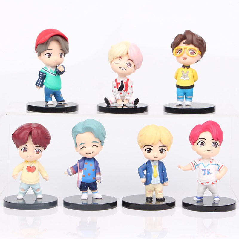 1-4st Generations 7PCS BTS Kpop Bangton Boys Figurine Mini Idol Doll ...