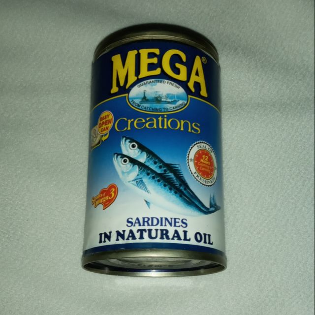 Mega Sardines in Natural Oil 155g Shopee Philippines