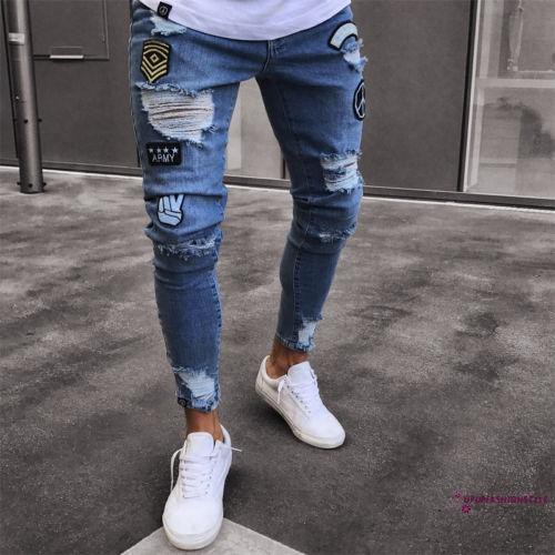 ripped denim jeans mens skinny