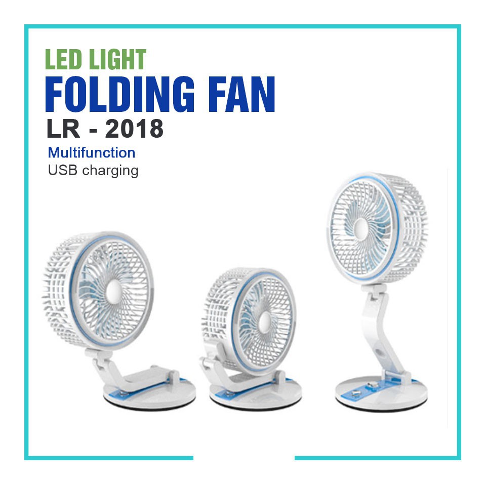 Portable Multifunction Rechargeable, Led Multifunctional Fan Table Lamps