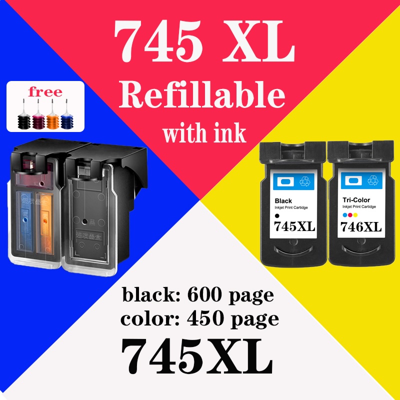 Canon 745 746 cartridge PG745XL CL746XL ink cartridge for Canon MG2170