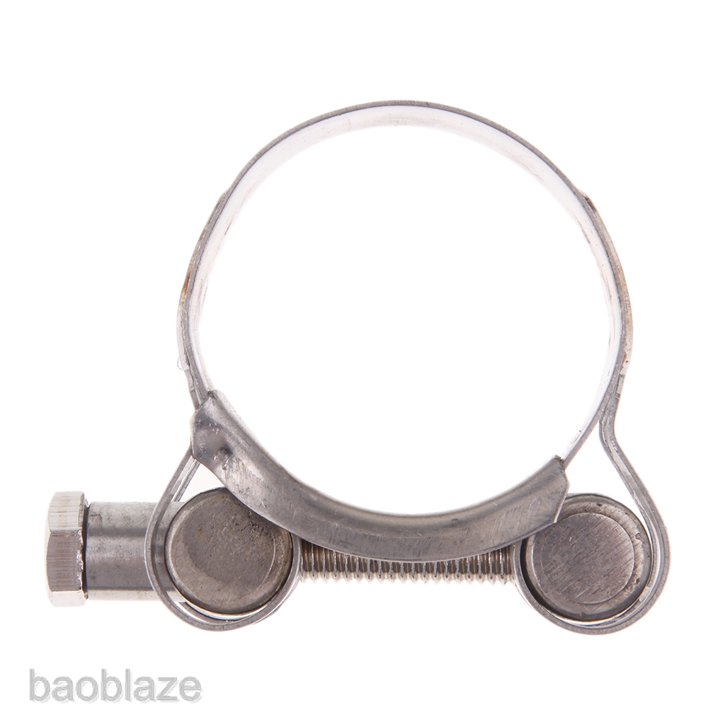 20-22mm Baoblaze Stainless Steel Motorcycle Exhaust Muffler Pipe Turbo Clip Clamp