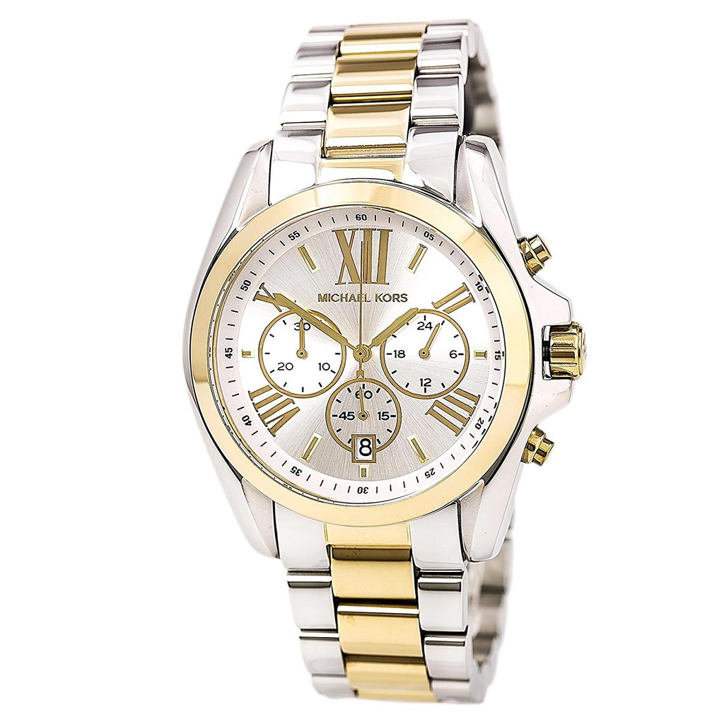 Michael Kors MK5627 Bradshaw Two Toned Silver and Chronograph with Silver Dial Unisex | Shopee Philippines