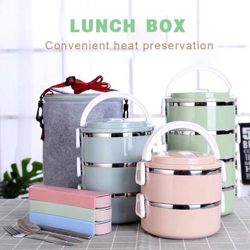 Layers Stainless Steel Lunch Box High Quality Thermo Bento Box Thermal Food Container