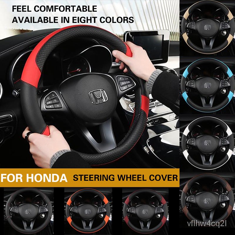 2021 high quality model Honda steering wheel cover leather Fit Jazz