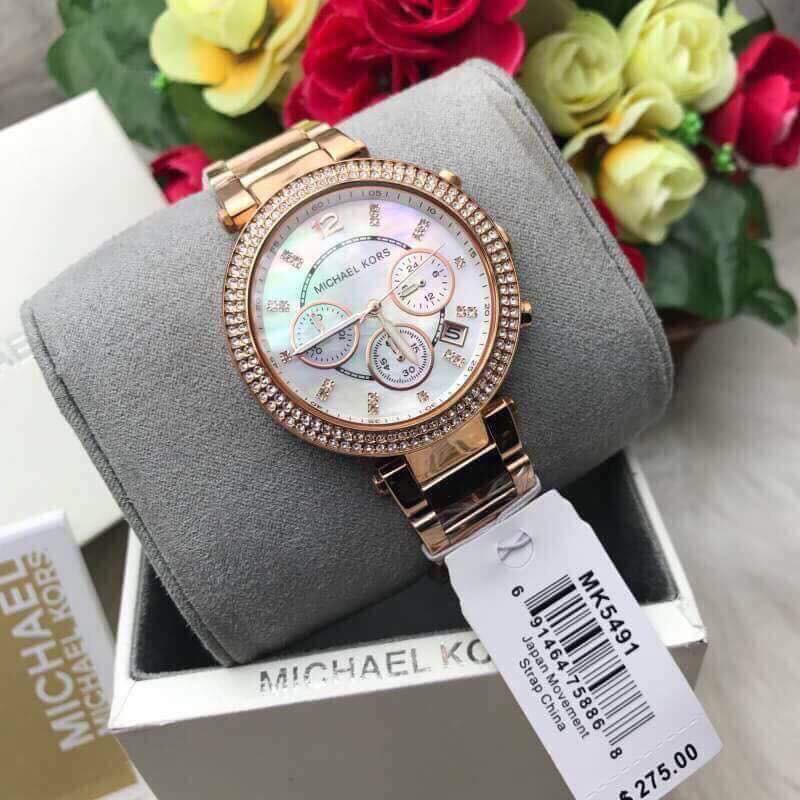 Michael Kors Parker Gold-tone Women's Watch - MK5491 | Shopee