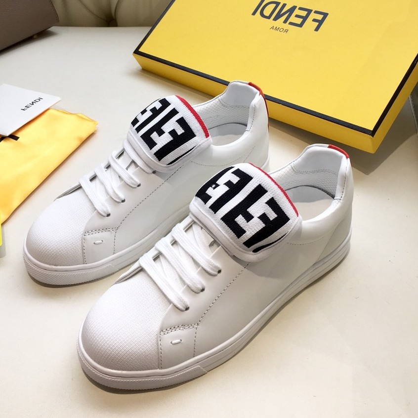 100% Authentic Fendi White Red Women's Casual Sneakers Shoes | Shopee  Philippines