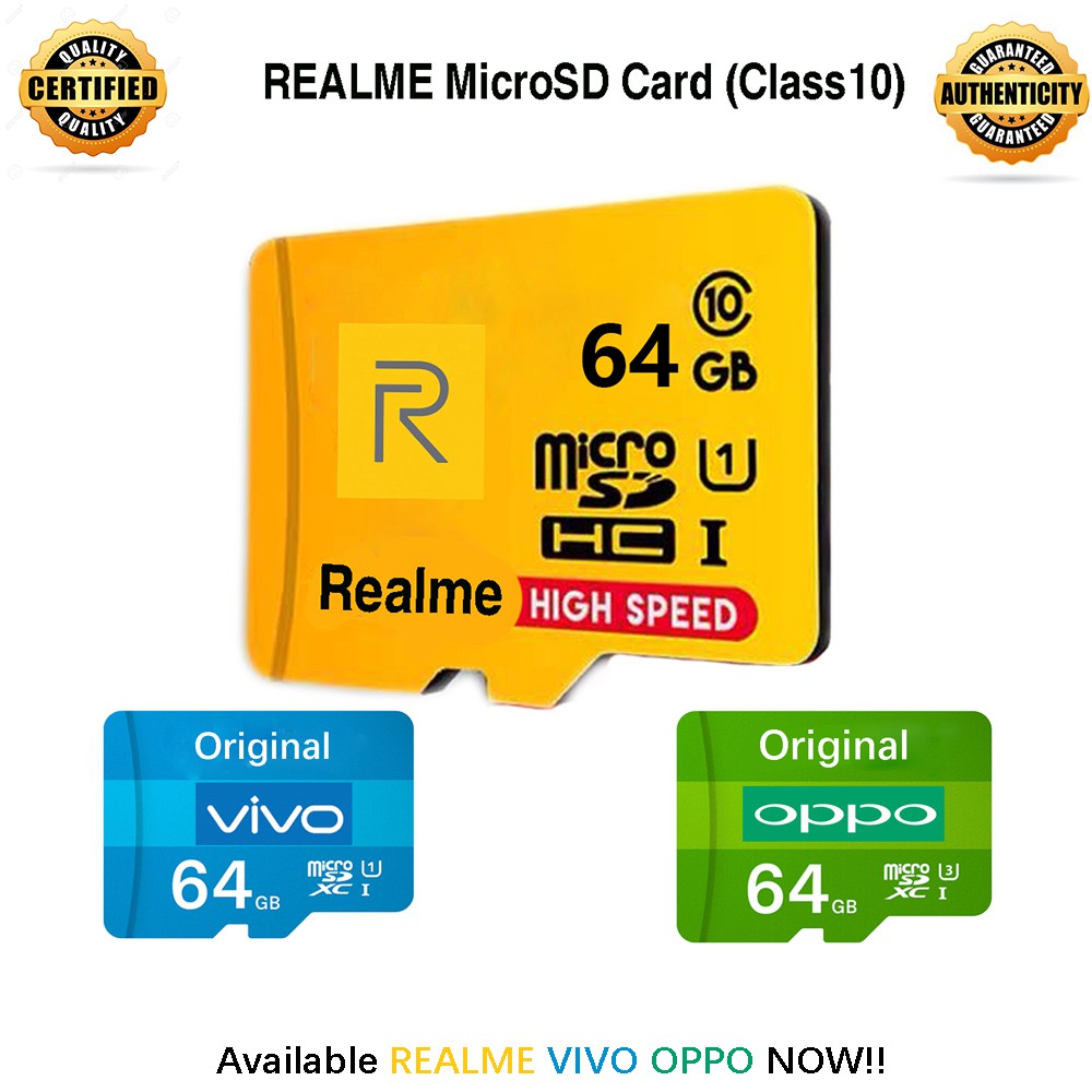 Realme Microsd Card Memory Card 64gb With Adapter Universal Oem Highspeed Vivo Oppo Legit Memory Shopee Philippines