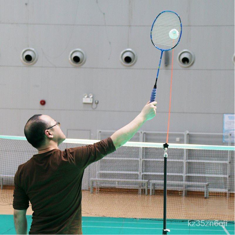 cedarfiny Badminton Trainer Elastic Children Adult Badminton Trainer Portable One Person Badminton Single Play Rebound Practice Swing Automatic Sparring Badminton Set 