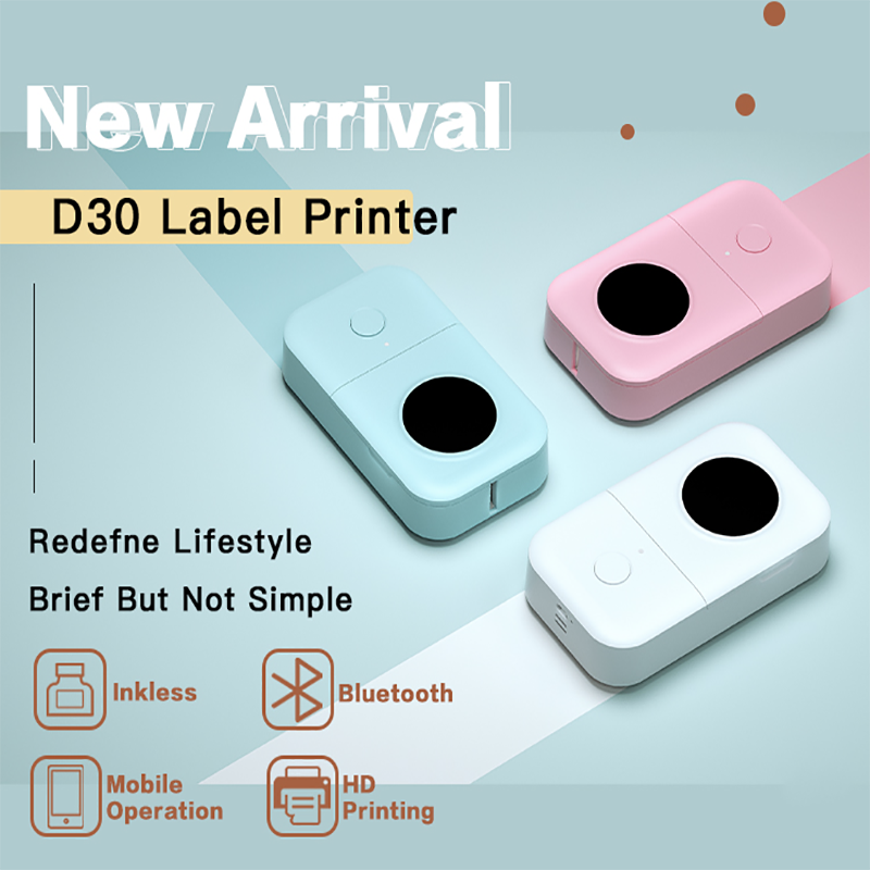 D30 Label Printer, Portable Thermal Printer,Handheld Bluetooth Label