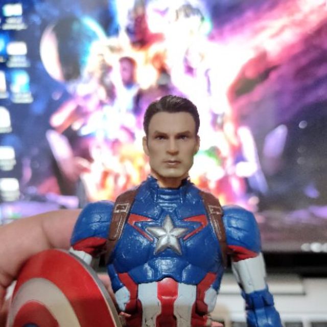 Marvel Legends Captain America  1:12 Scale Custom Sculpt Steve Rodgers Head 