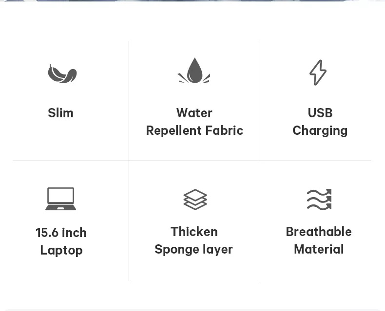 2601 BANGE Premium Quality Bag Backpack Anti Theft Water Repellent