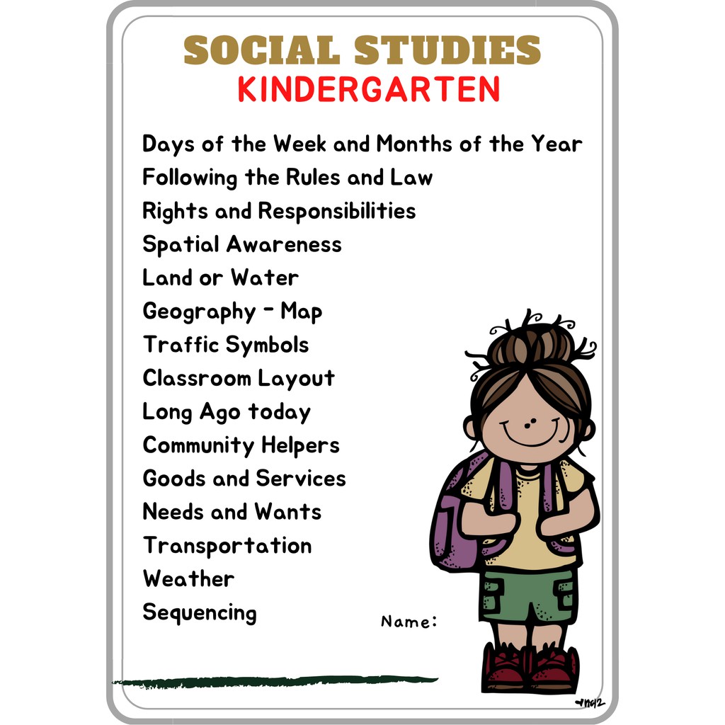 60 Pages Social Studies Workbook Kindergarten Shopee Philippines