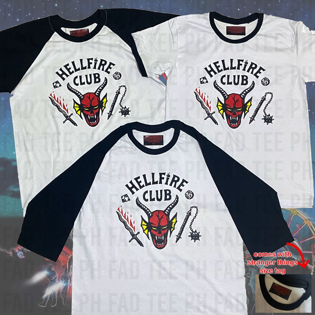 Hellfire club  S T R A N G E R THINGS RAGLAN SHIRT #10