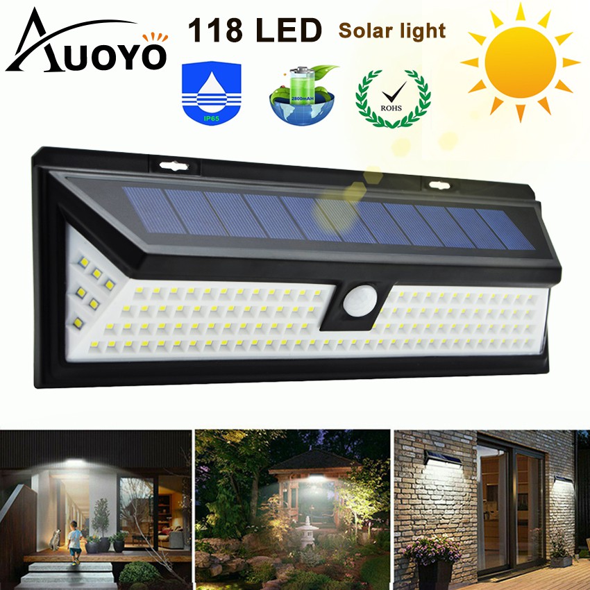 Auoyo Solar Outdoor Lighting 118 Led, Solar Outdoor Light