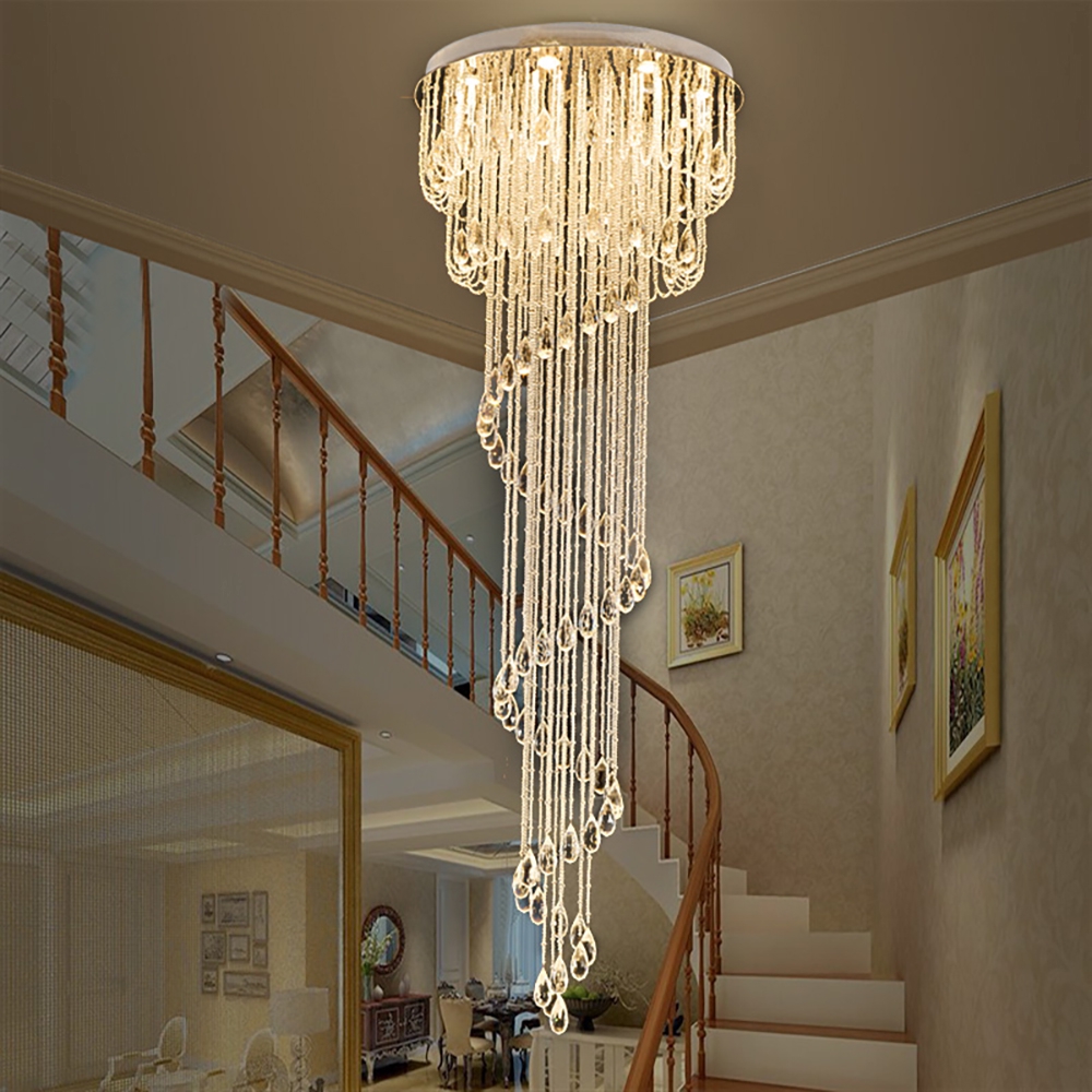double spiral crystal chandelier