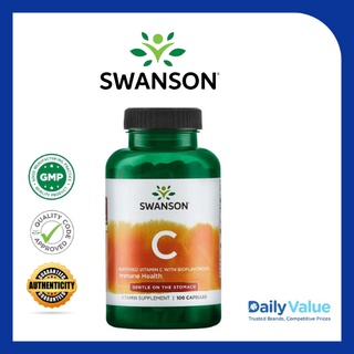Swanson Vitamin C 500mg (Non Acidic) with rosehips 500mg - 100 capsules (feb 2023 exp)