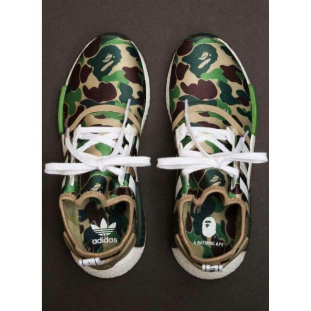 nmd bape olive camo