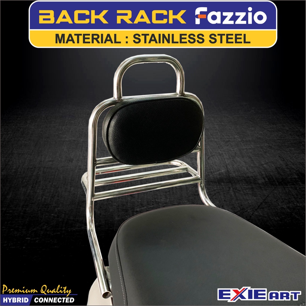 Black Silver Stainless Steel Rustproof Back Rack Motorcycle Accessories