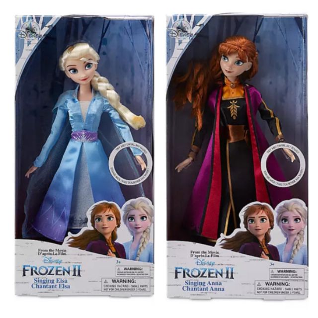 frozen singing dolls disney store