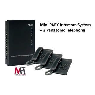 Mini PABX Intercom System for Home and Office + 3 Panasonic Telephone units