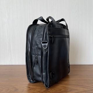 【Shirely.ph】【Ready Stock】TUMI Alpha 3 all leather men's business casual messenger shoulder bag  extension bag leather bag #6