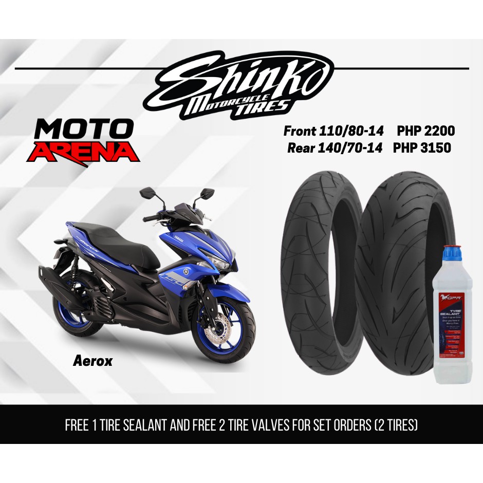 Shinko Tires Verge 016 Sizes for Aerox Shopee Philippines