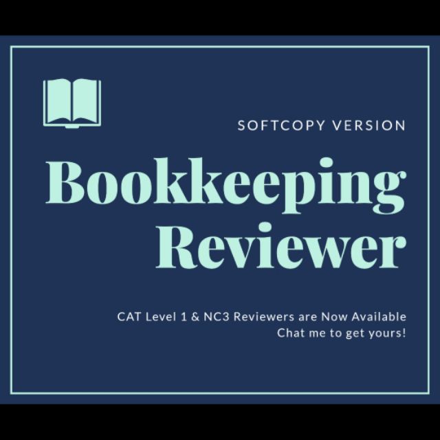 Bookkeeping Reviewer CAT Level 1 & NC3 NCIII Tesda | Shopee Philippines
