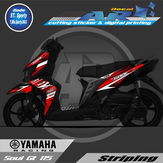 Mio Soul Gt Striping Stickers Yamaha Mio Soul Gt Decal Striping Mio Soul Gt Red Abs Shopee Philippines