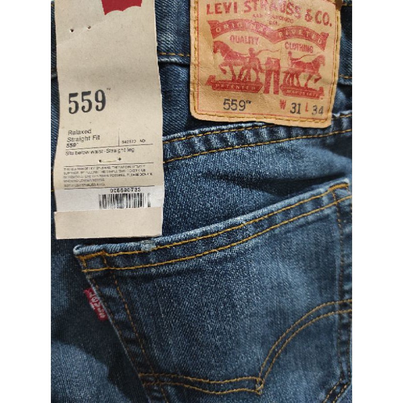Original Men's Levi's 559 Relaxed Straight Fit Jeans | Shopee Philippines