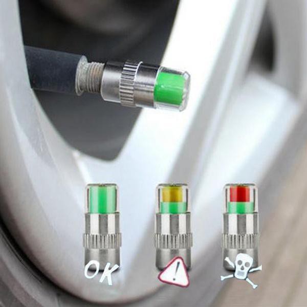 4Pcs/set Cars Tire Air Pressure Monitor 3 Color Alert Indicator Tire
