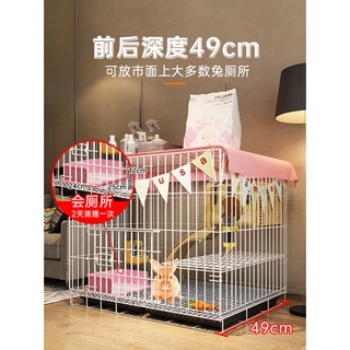 Cages Rabbit Cage Home Indoor Large Space New with Toilet Double Layer Oversized Guinea Pig Guinea P