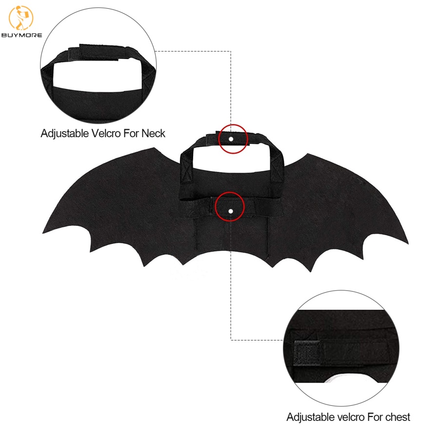 JJ alloween Pet Bat Wings Cat Dog Bat Vampire Costume Halloween Accessory For Puppy Dog And Cat