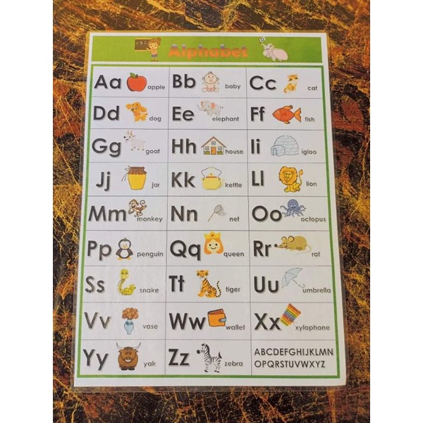 Laminated Educational Learning Chart A4 size | Shopee Philippines