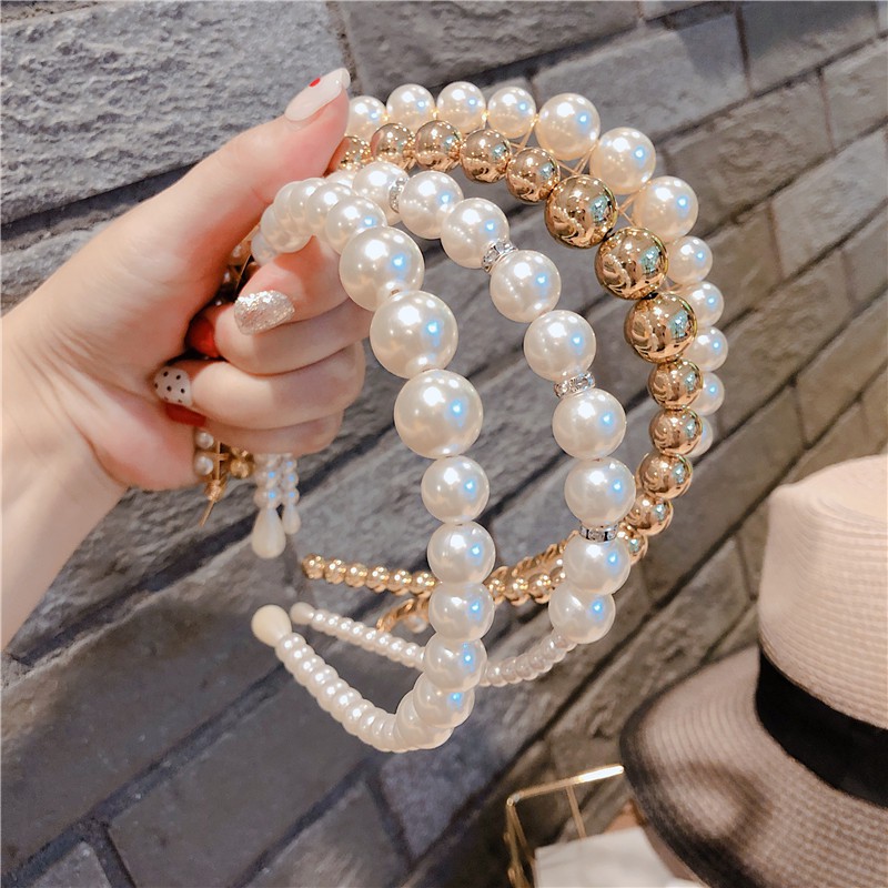 Pearl hair band ins women paded headband girl headdress wedding party