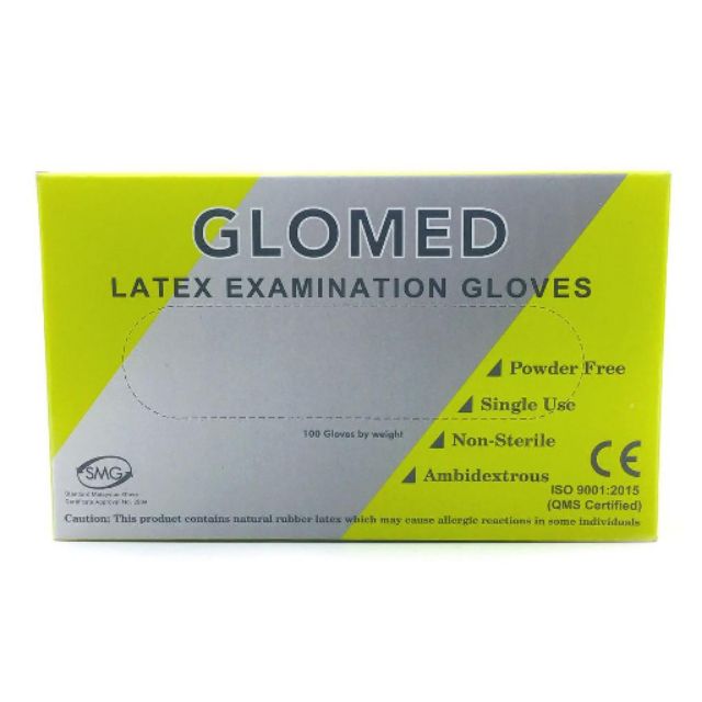 Latex Examination Gloves Glomed 100 Pieces / 50 Pairs Shopee Philippines