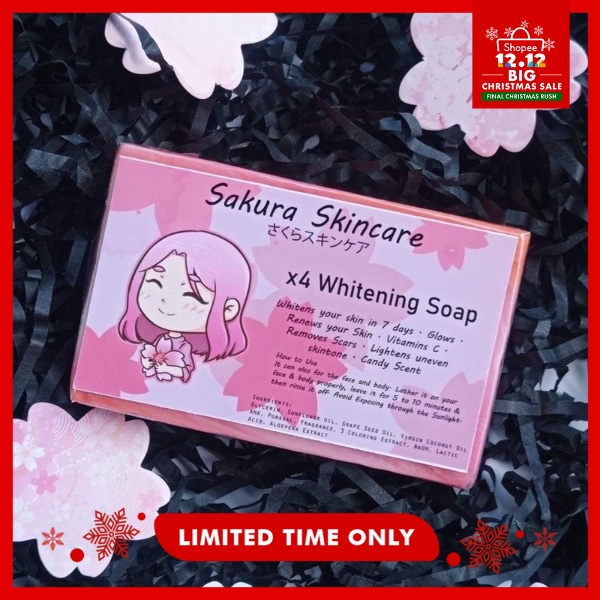 kao white soap Sakura Skincare x4 Whitening Soap 135g Shopee Philippines