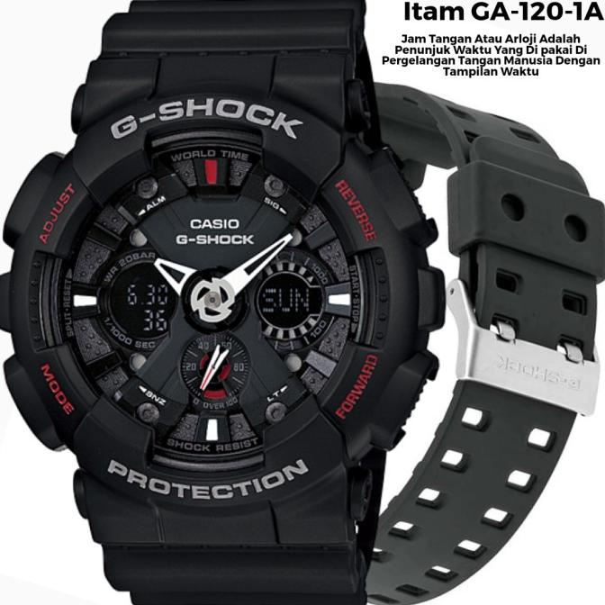 Casio G Shock Watches GA-120-1A Black Red Gshock GA120 Ori BM