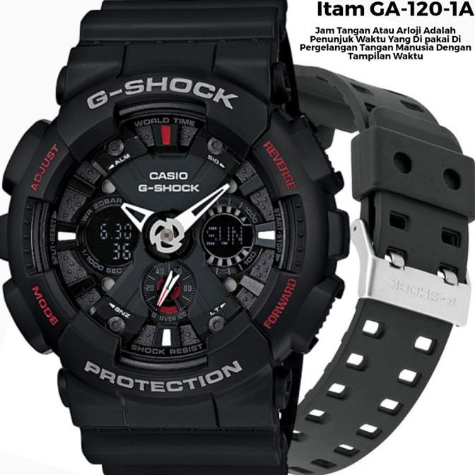 Casio G Shock Watches GA-120-1A Black Red Gshock GA120 Ori BM