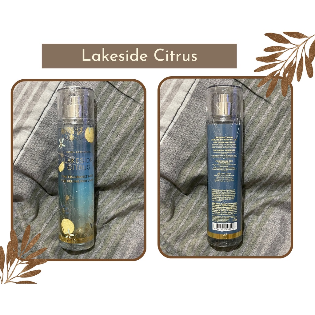LAKESIDE CITRUS BODY MIST Bath & Body Works [Full Size] MOTIF