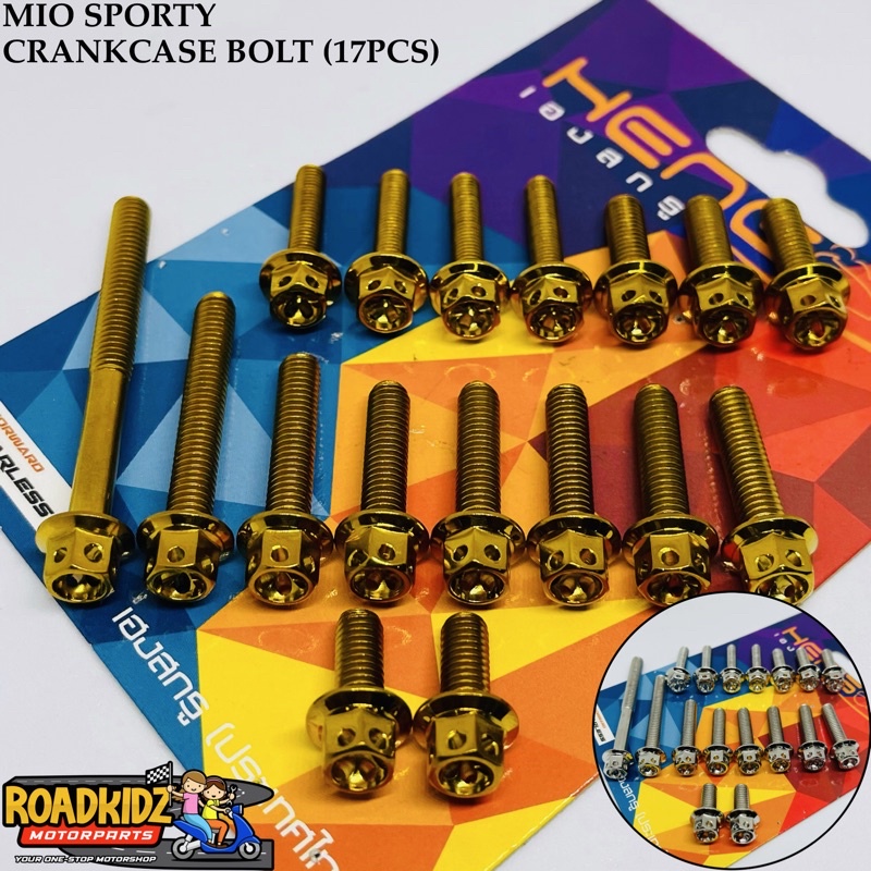 HENG MIO SPORTY CRANKCASE SET BOLT 17PCS Shopee Philippines