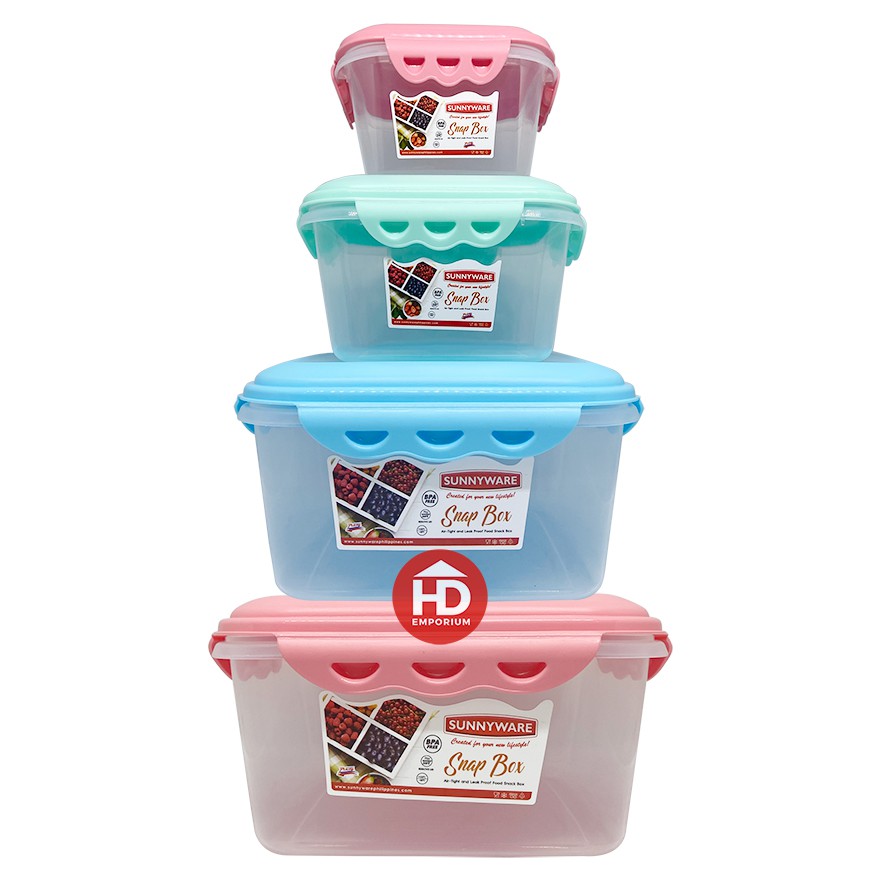 Sunnyware Food Snap Box air tight leak proof food container food keeper tupperware BPA Free
