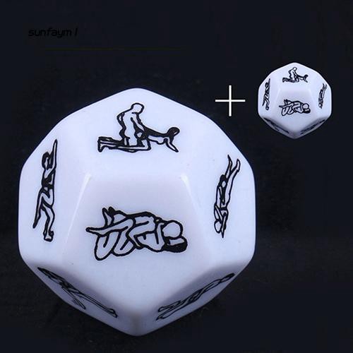 Sun 2 Pcs Adult Game Bedroom 12 Sex Love Posture Flirt Erotic Role Play Funny Toy Dice