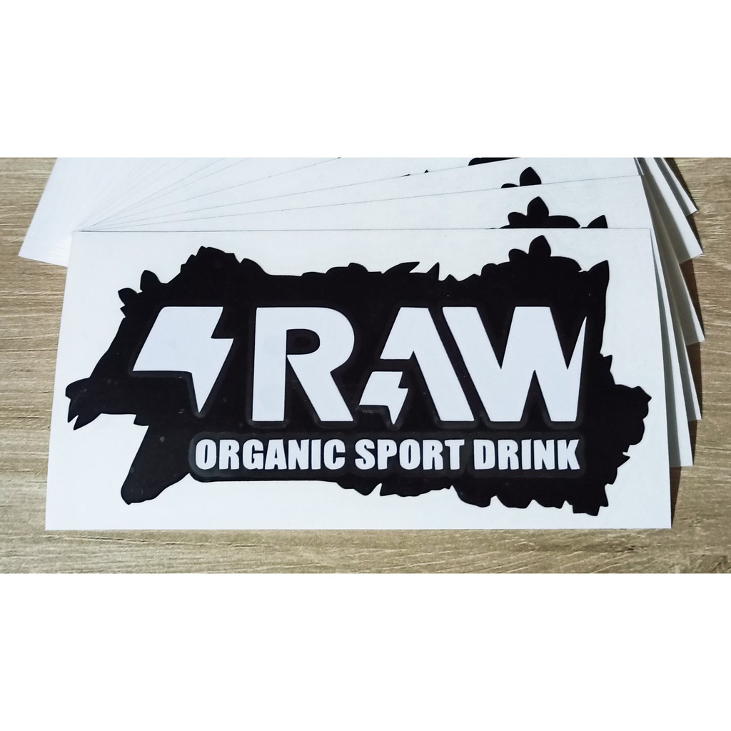 Raw Organic Sport Drink Sticker 2pcs Per Set Vinyl Cutout 11 5cm X 5 7cm Shopee Philippines