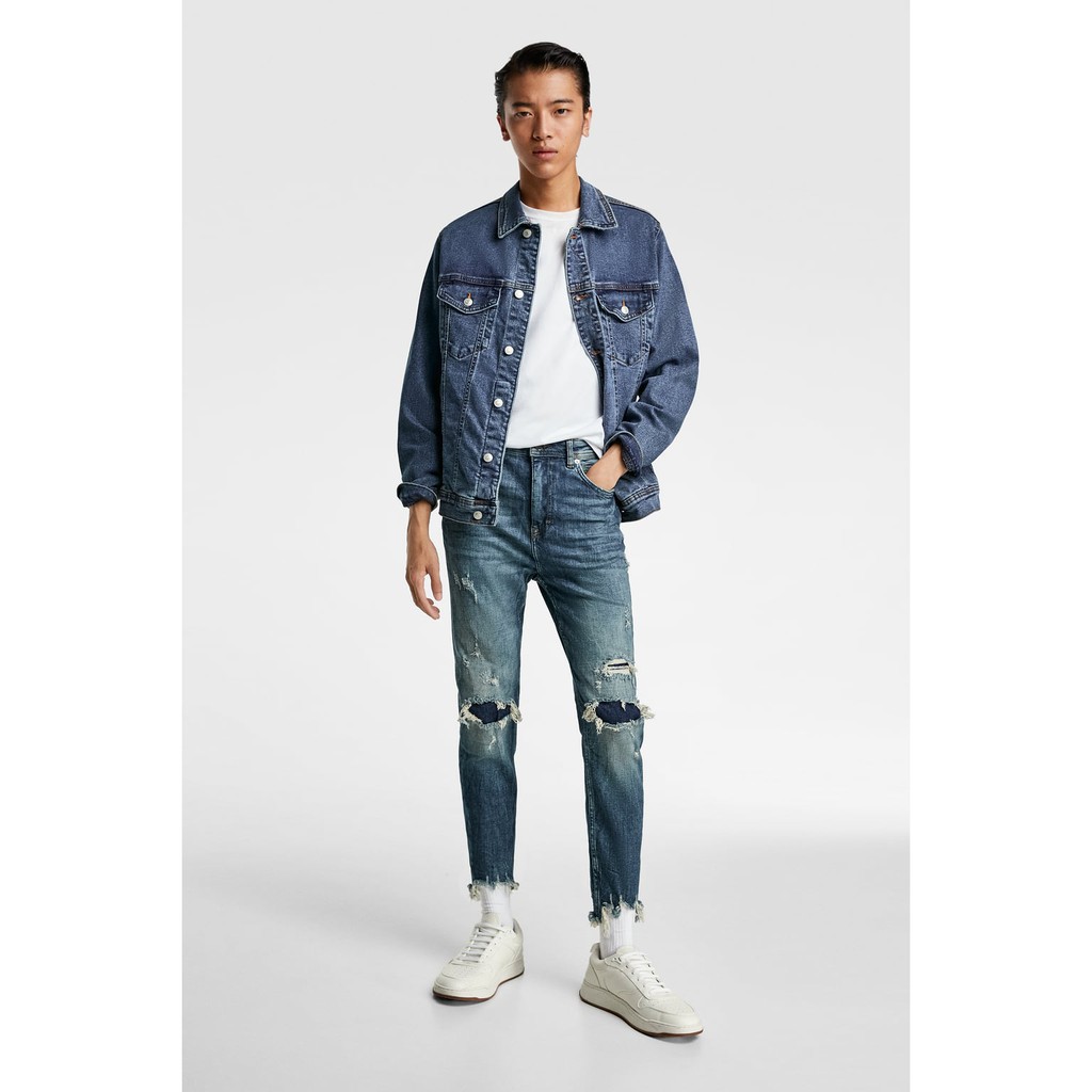 zara men's ripped jeans