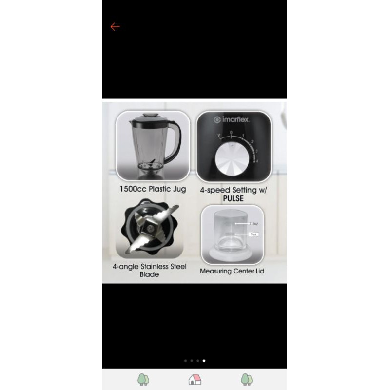 Imarflex Power Blender IB300P 1500cc Black Shopee Philippines