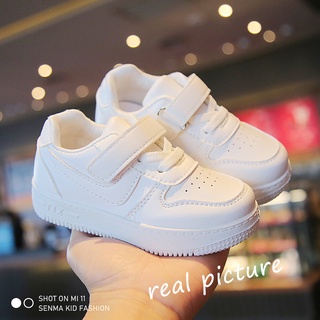 SENMA White Shoes For Kids Boys Rubber Shoes Korean Kids Shoes For Girls Fashion Baby Shoes Sneakers