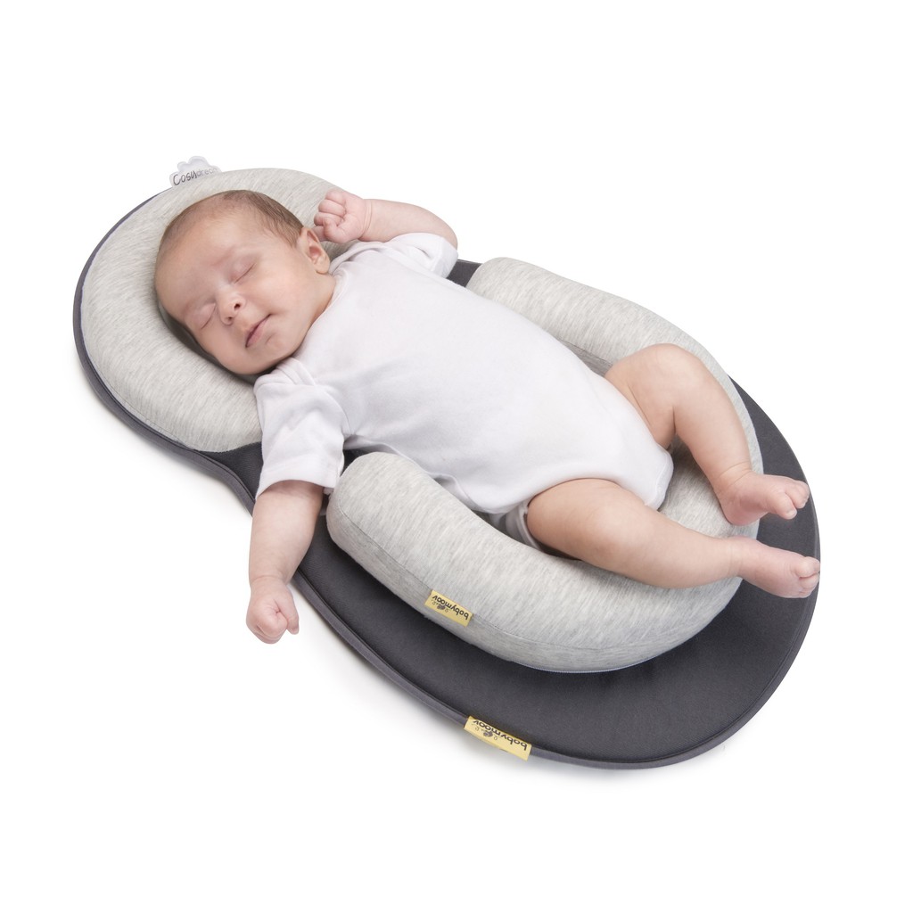 Cossy Baby Bed Pillow Newborn Safety Cushion Baby Sleep Gray